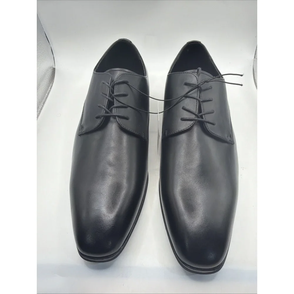 Perry Ellis Portfolio Ultra Foam Men's Black Leather Dress Shoes‎ Size 11.5 New